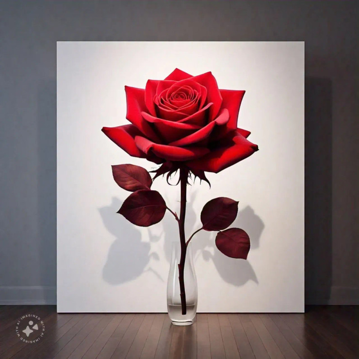 Floral Art 0001 (PRT-16612-110955) - Canvas Art Print - 24in X 24in