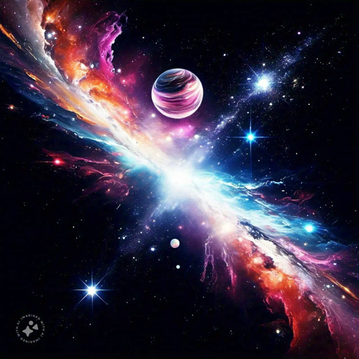 Galatic Art 001 (PRT-16612-111146) - Canvas Art Print - 24in X 24in