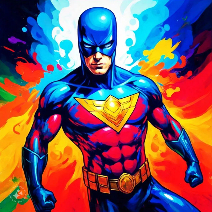 Super Art 003 (PRT-16612-111170) - Canvas Art Print - 24in X 24in