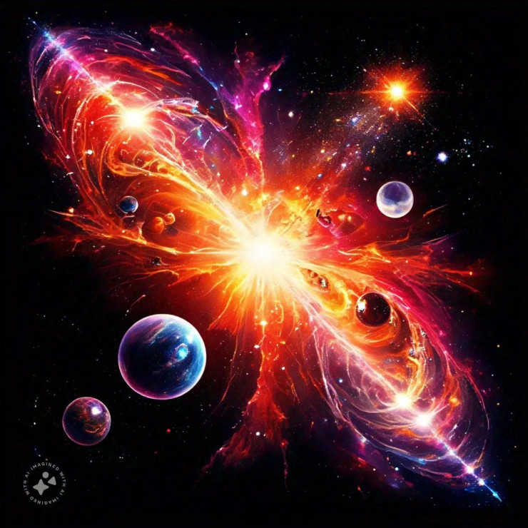 Galatic Art 002 (PRT-16612-111148) - Canvas Art Print - 24in X 24in