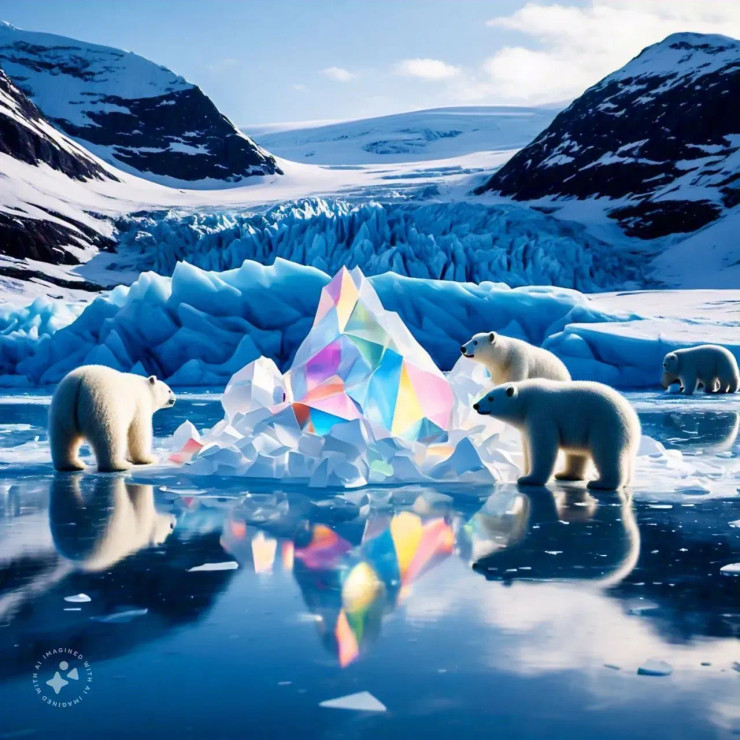 Artic Art 002 (PRT-16612-111141) - Canvas Art Print - 24in X 24in