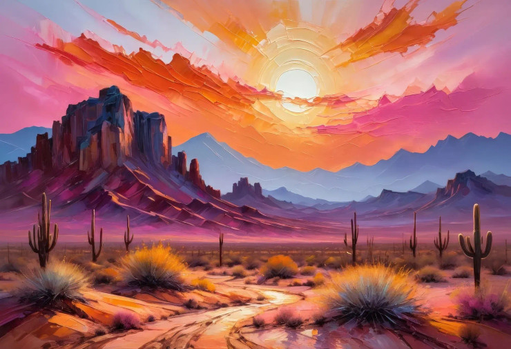 Sunlit Serenity: A Canvas Of Joyful Energy (PRT-15697-111187) - Canvas Art Print - 42in X 29in