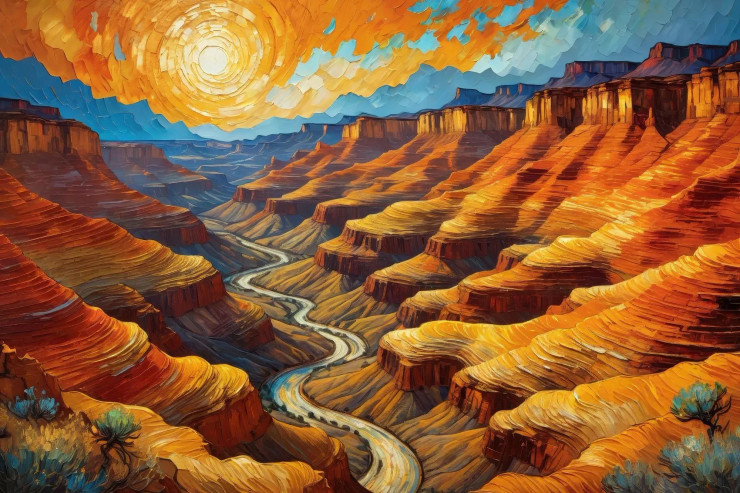 Enchanted Horizons: Nature’s Positive Symphony (PRT-15697-111201) - Canvas Art Print - 42in X 28in