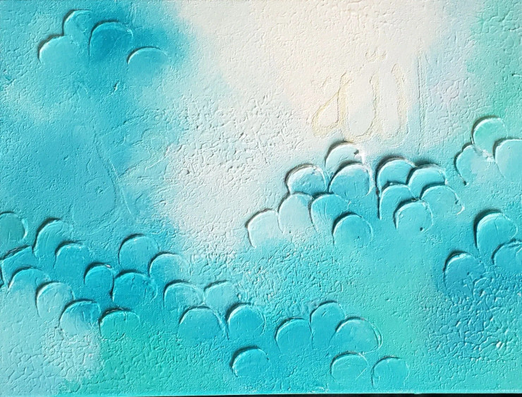 Heaven (ART-17005-111546) - Handpainted Art Painting - 16in X 12in