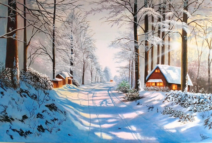 Unforgettable Days (ART-5868-111688) - Handpainted Art Painting - 35in X 24in