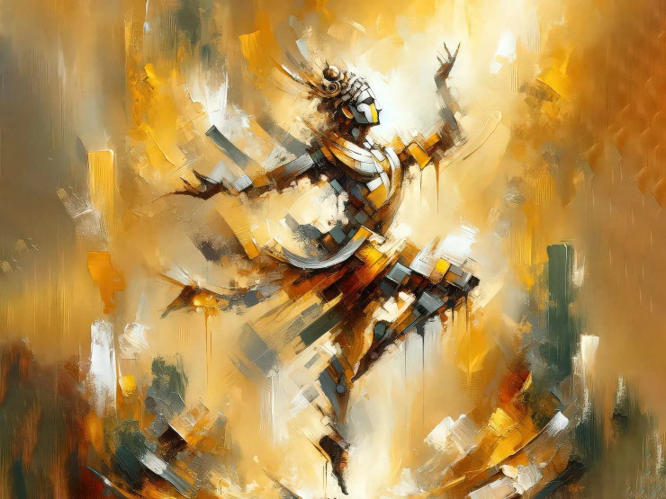 Divine Choreography Of The Universe (PRT-15697-111696) - Canvas Art Print - 36in X 27in
