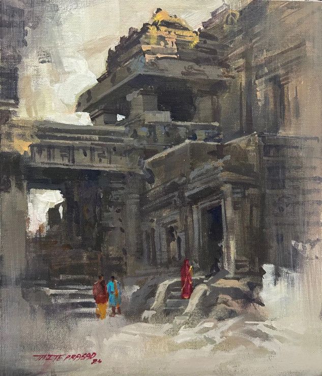 Verul 6 (ART-16674-111780) - Handpainted Art Painting - 12in X 14in