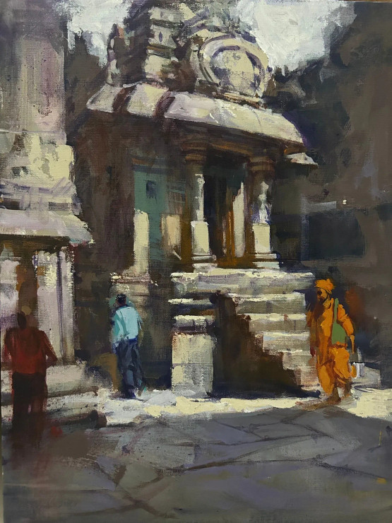 Verul 8 (ART-16674-111783) - Handpainted Art Painting - 14in X 18in