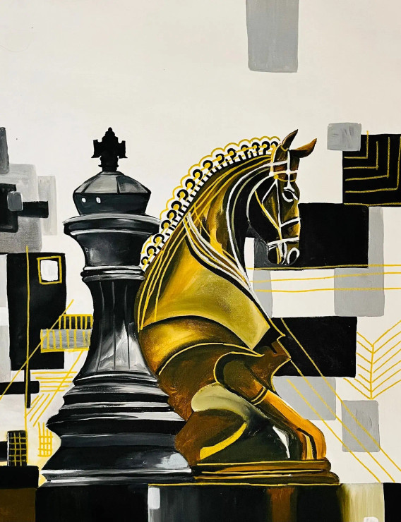 Chess (PRT-15908-111870) - Canvas Art Print - 18in X 24in