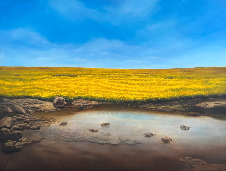 Untitled (ART-17046-111828) - Handpainted Art Painting - 48in X 36in