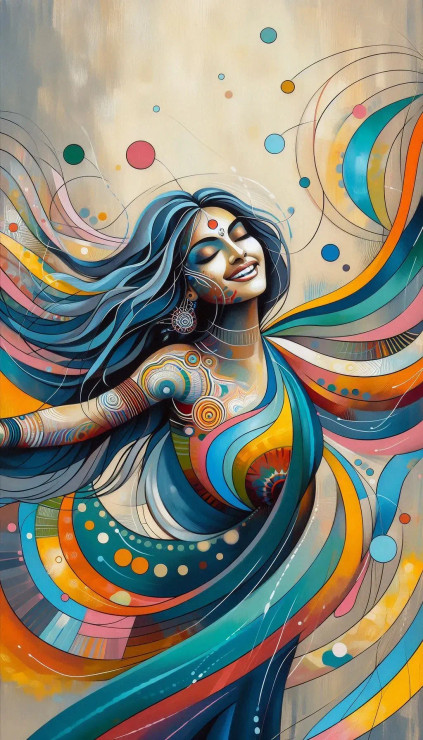 Female Abstract Colors Buy Female Abstract 24 - Abstract, Dynamic, Colorful Painting Online ...