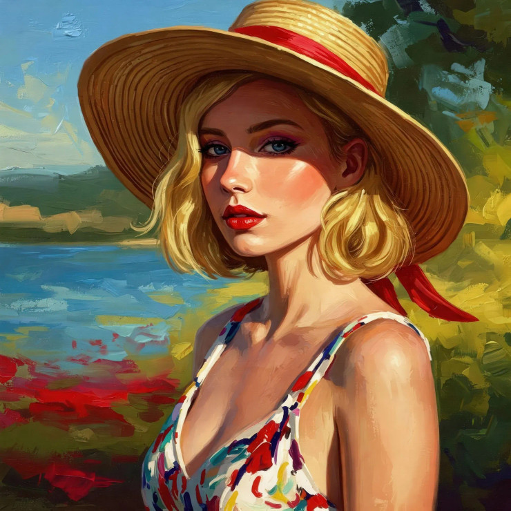 Summer Breeze In Style (PRT-15697-112378) - Canvas Art Print - 60in X 60in