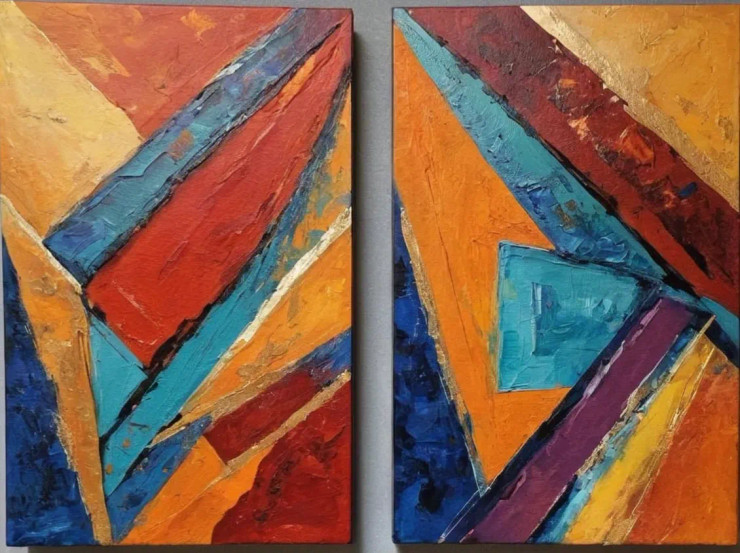 Abstract Painting (ART-3319-112496) - Handpainted Art Painting - 36in X 26in