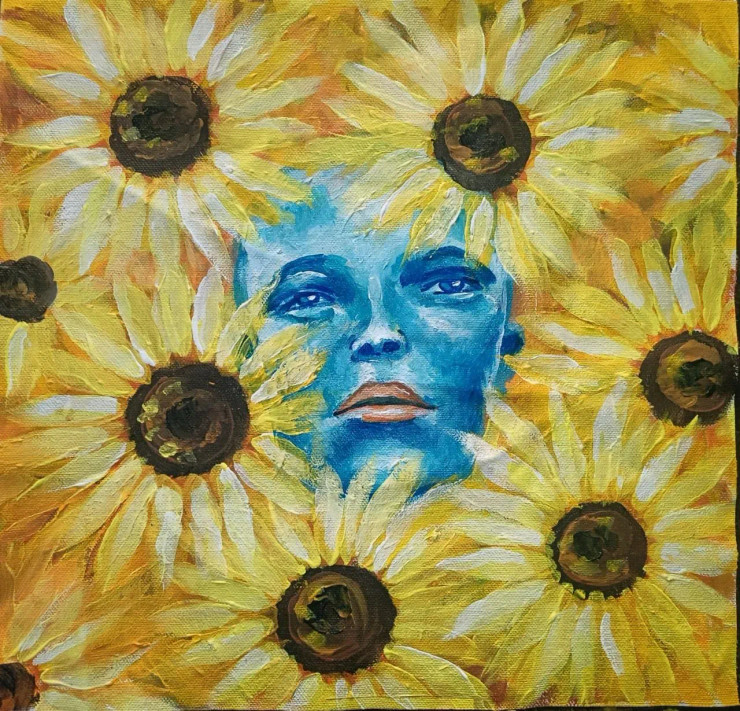 Blooming Emotions (ART-3674-112509) - Handpainted Art Painting - 12in X 12in