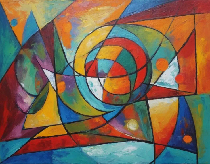 Abstract Painting (ART-3319-112545) - Handpainted Art Painting - 36in X 30in