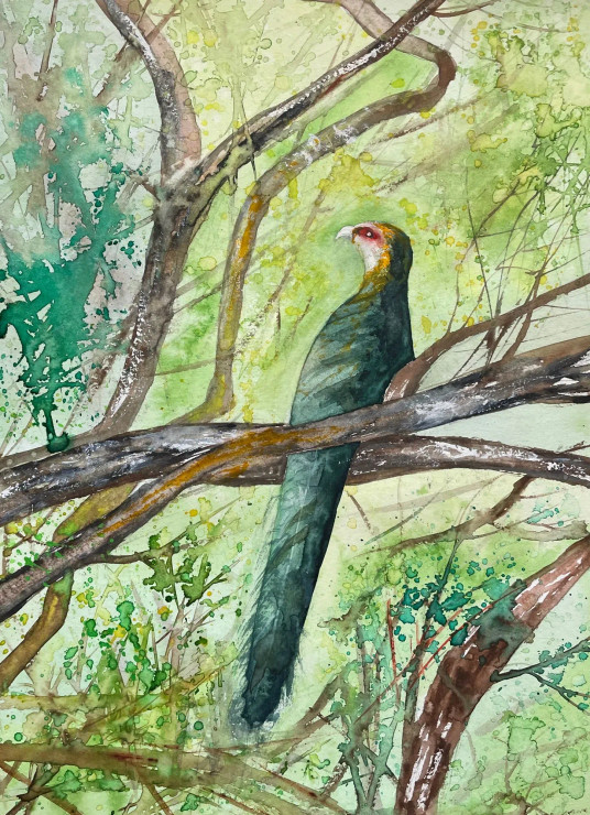 Bird 10 (ART-8841-112621) - Handpainted Art Painting - 8in X 11in