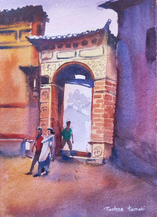 Gateway To Time (PRT-7389-112624) - Canvas Art Print - 9in X 12in