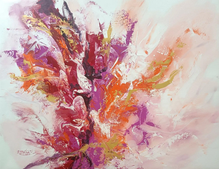 Abstract 66 (ART-1230-112662) - Handpainted Art Painting - 26in X 20in