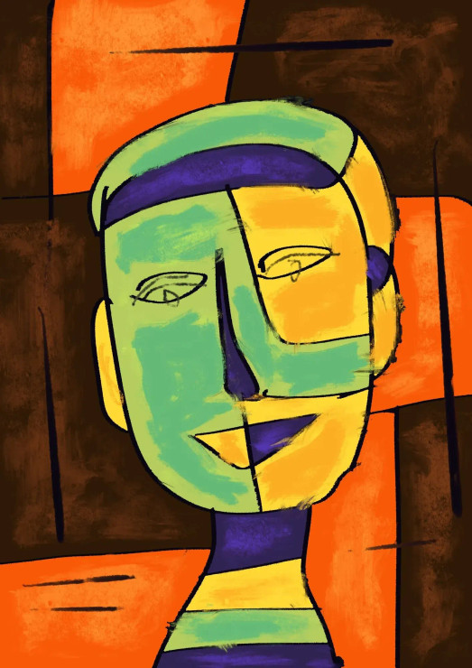 Buy Humility - Cubist Abstraction Painting Online | Fizdi