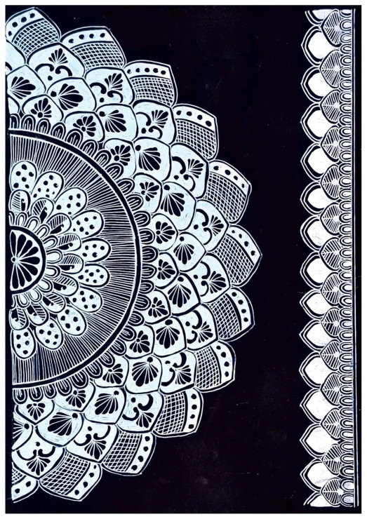 Mandalaart (ART-17084-112701) - Handpainted Art Painting - 8in X 11in