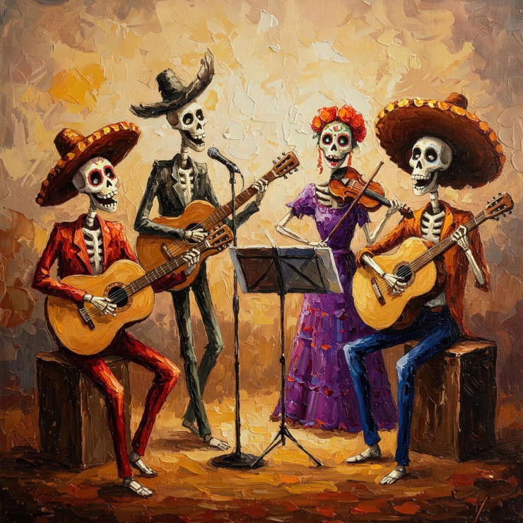 Eternal Fiesta (PRT-15697-113060) - Canvas Art Print - 60in X 60in