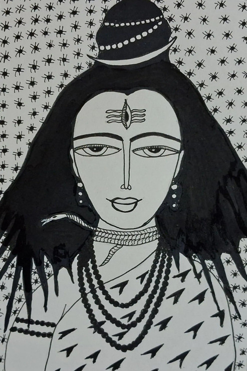 Lord Shiva (PRT-16319-113051) - Canvas Art Print - 20in X 30in