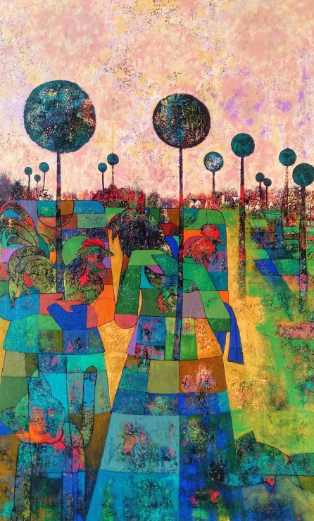 The Offering (ART-17185-113031) - Handpainted Art Painting - 42in X 64in