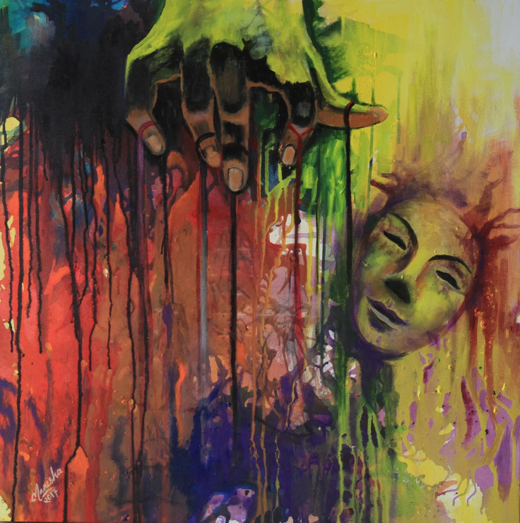 Threads Of Destiny (ART-16388-113280) - Handpainted Art Painting - 31in X 31in