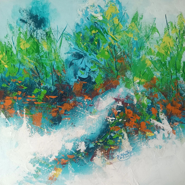 Whispers Of Nature (ART-1230-113367) - Handpainted Art Painting - 20in X 20in