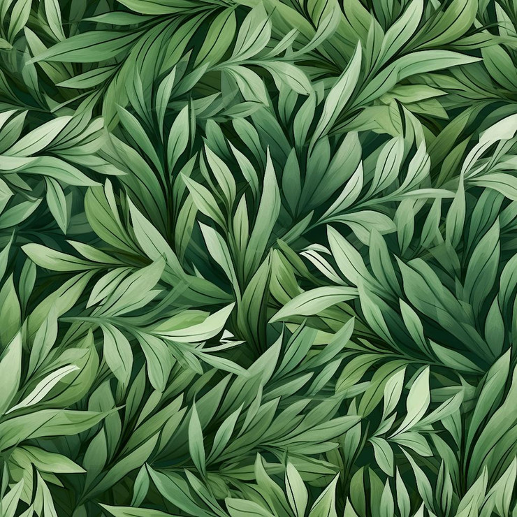 Soothing Green Leaves (PRT_15890) - Canvas Art Print - 21in X 21in