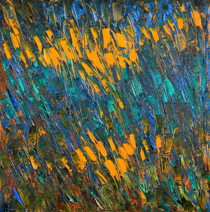 Starry Night- Nature Painting (ART-2571-113513) - Handpainted Art Painting - 18in X 18in