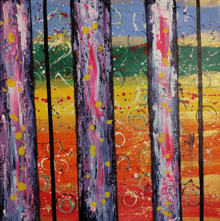 Abstract Painting (ART-16710-113649) - Handpainted Art Painting - 24in X 24in