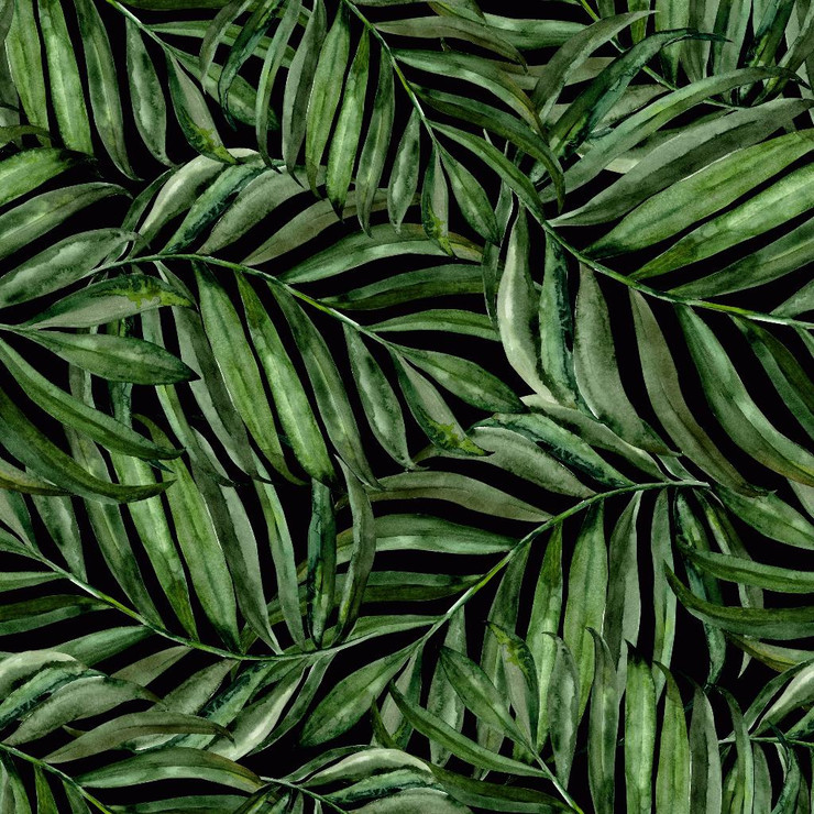 Soothing Leaves (PRT_15932) - Canvas Art Print - 53in X 53in