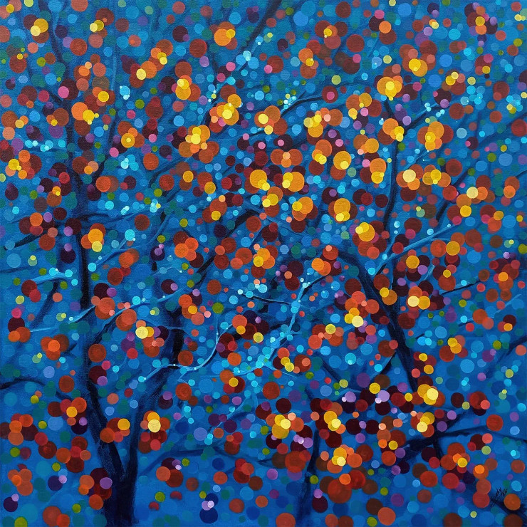 Dots - Series III (ART-464-113783) - Handpainted Art Painting - 36in X 36in