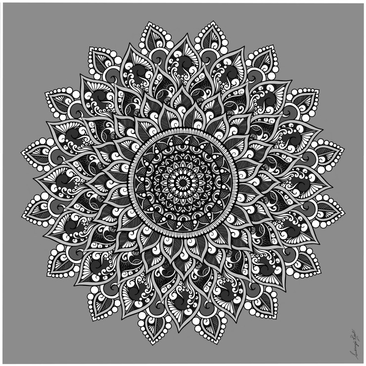 MANDALA (PRT-17286-113882) - Canvas Art Print - 24in X 24in