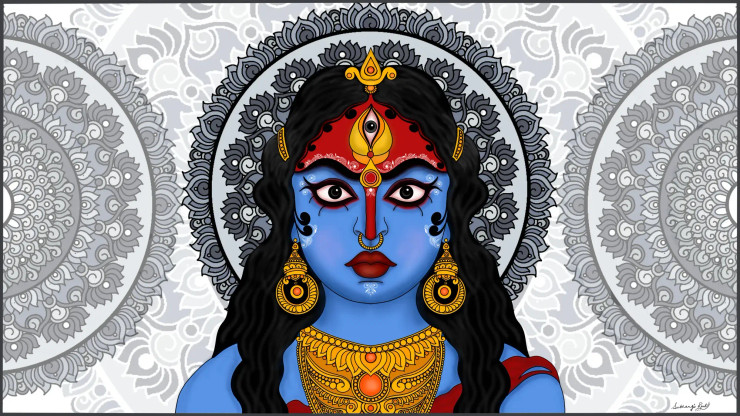 MAA KALI (PRT-17286-113877) - Canvas Art Print - 30in X 17in