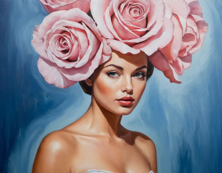 Exotic Figure Paintings (ART-3319-113866) - Handpainted Art Painting - 36in X 30in