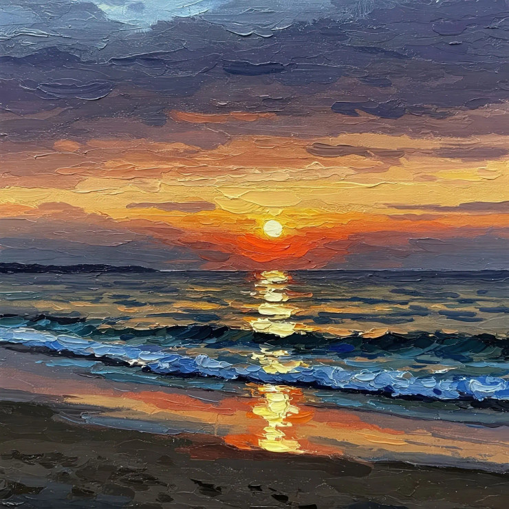 Sky Ablaze (PRT-15697-113935) - Canvas Art Print - 60in X 60in