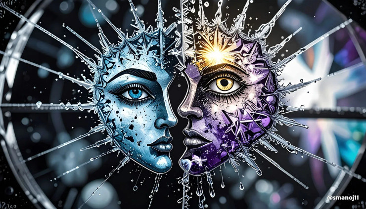 Galactic Harmony (PRT-8740-113974) - Canvas Art Print - 12in X 7in
