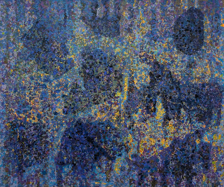 The Abstract Figures (ART-17342-114022) - Handpainted Art Painting - 42in X 36in