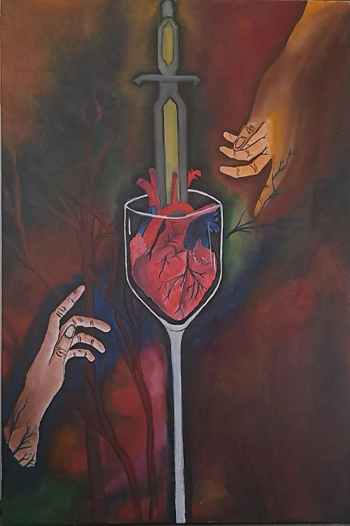 Adults With Murdered Dreams (ART-17348-114123) - Handpainted Art Painting - 24in X 35in