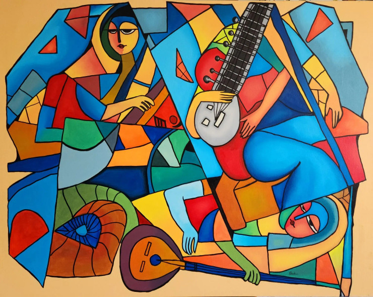 The Divine Ecstasy (ART-17307-114207) - Handpainted Art Painting - 60in X 48in