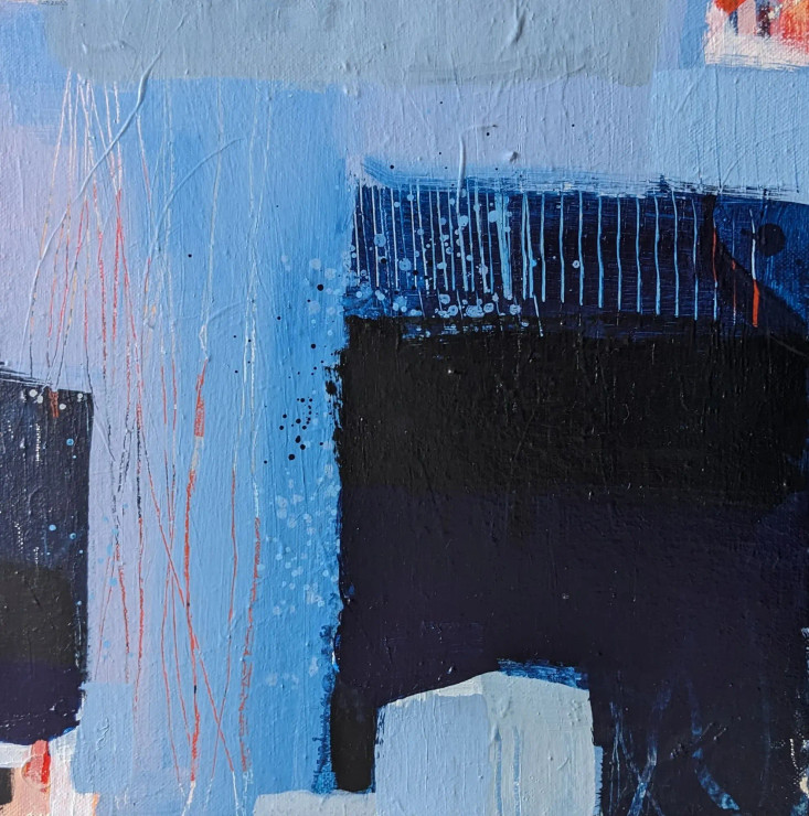 Icy Stillness 2 (ART-7823-114231) - Handpainted Art Painting - 12in X 12in