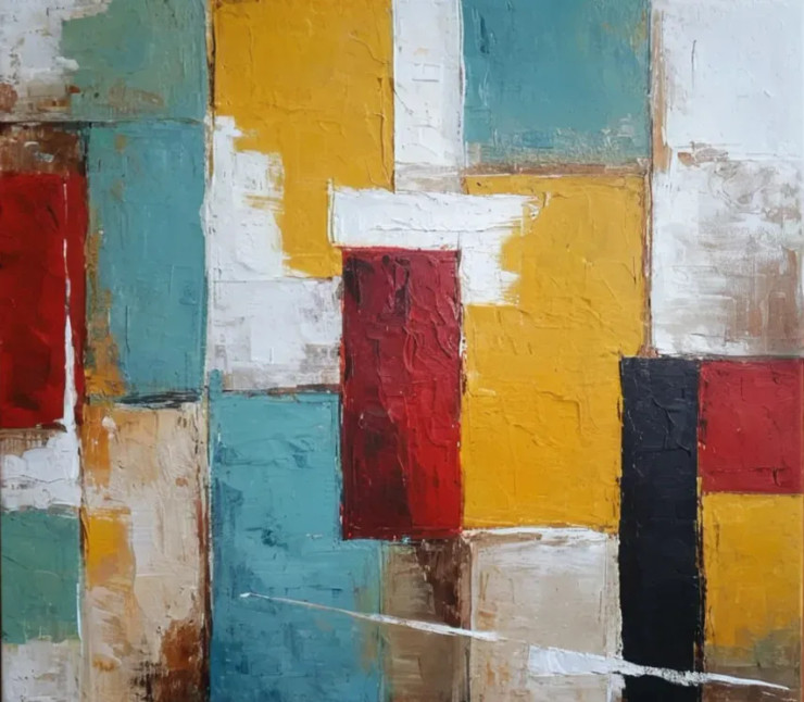 Abstract Painting (ART-3319-114334) - Handpainted Art Painting - 36in X 36in