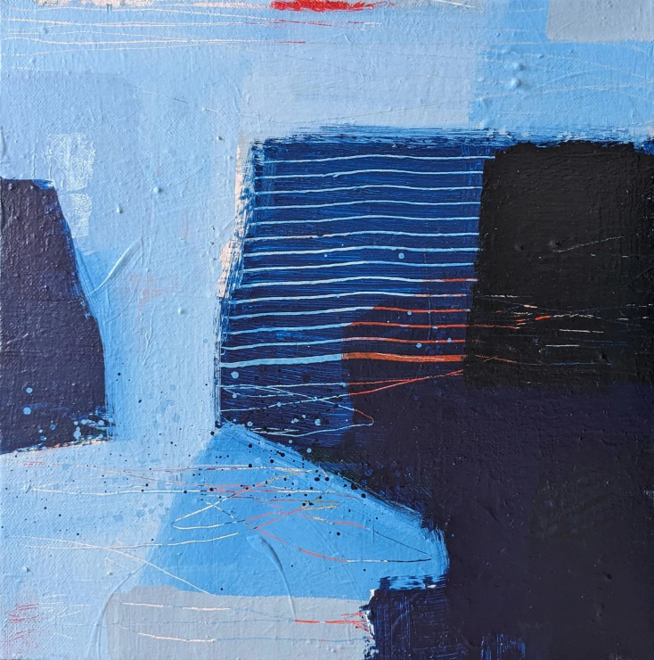 Icy Stillness 3 (ART-7823-114232) - Handpainted Art Painting - 12in X 12in