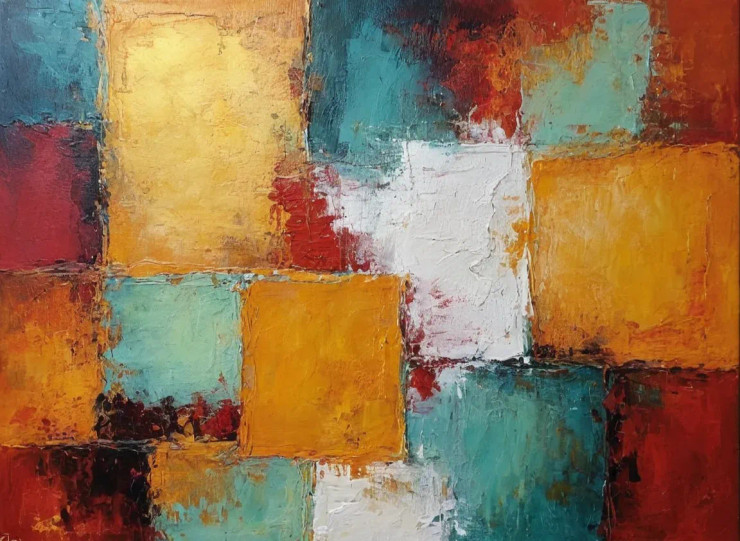 Abstract Painting (ART-3319-114332) - Handpainted Art Painting - 36in X 30in