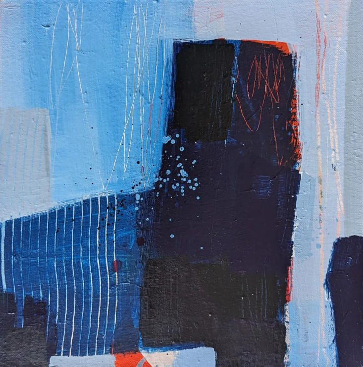 Icy Stillness 1 (ART-7823-114230) - Handpainted Art Painting - 12in X 12in
