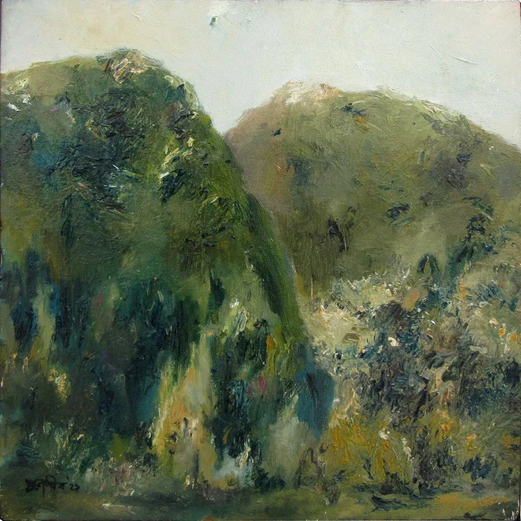 Hills 5 (ART-17393-114340) - Handpainted Art Painting - 12in X 12in