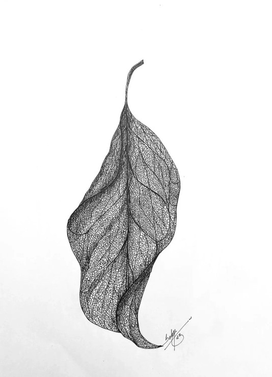 Sketches - Pen On Paper - Series -Art10 (ART-464-114371) - Handpainted Art Painting - 11in X 16in