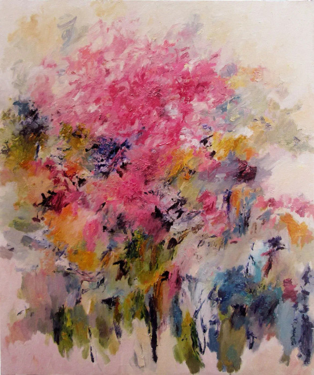 Gerbera2 (ART-17393-114338) - Handpainted Art Painting - 20in X 24in